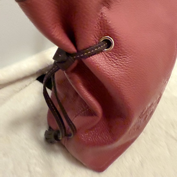 Coach Andy Horse & Carriage Raspberry Wine Pebbled Pink Leather Tote Bag EUC - Picture 7 of 11